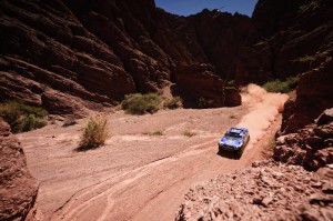 Carlos Sainz (driver) and Lucas Cruz (co-driver) in action during the 3rd stage of Dakar Rally 2011 between Tucuman and Jujuy on january 4th, 2011