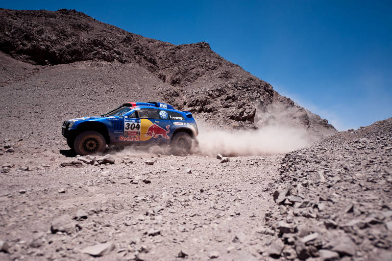 Mark Miller (driver) and Ralph Pitchford (co-driver) in action during the 4th stage of Dakar Rally between Jujuy (Argentina) and Calama (Chile) on january 5th, 2011