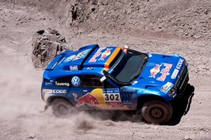 Nasser al Attiyah (driver) and Timo Gottschalk (co-driver)  in action during the 4th stage of  Dakar Rally between Jujuy (Argentina) and Calama (Chile) on january 5th, 2011
